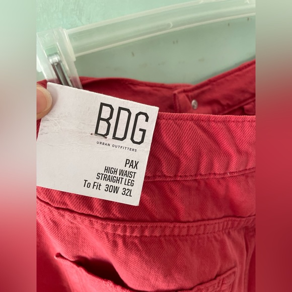 BDG Red Straight Leg Jeans - Picture 11 of 11